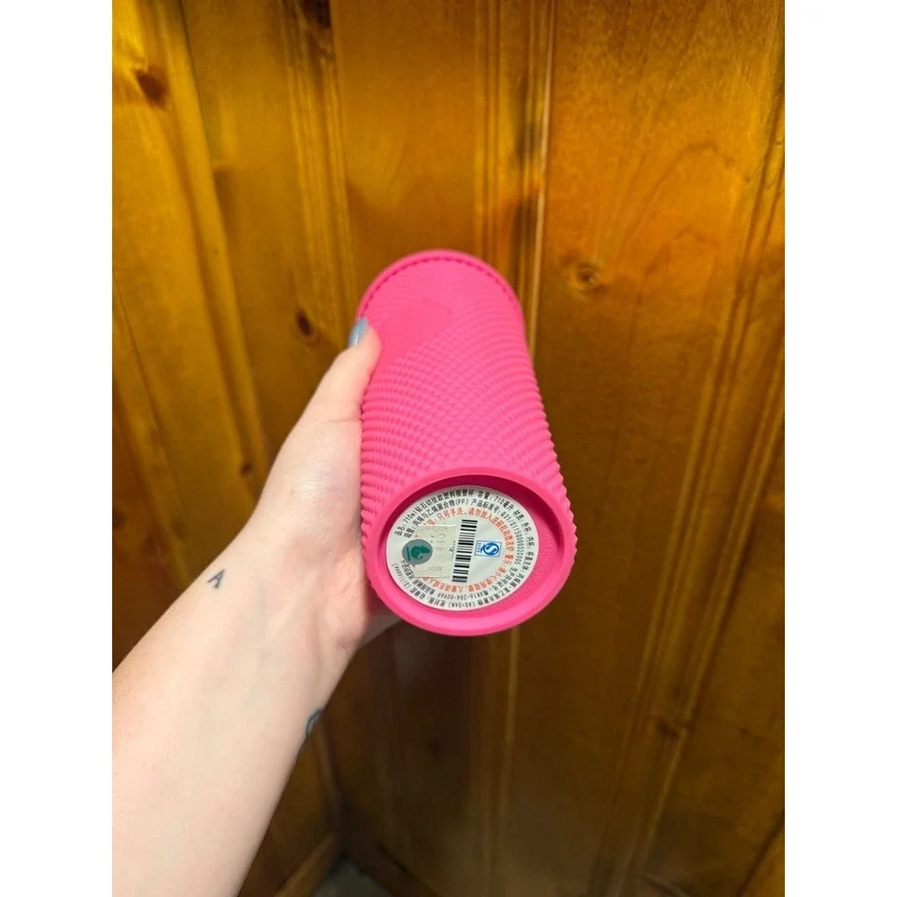 Starbucks China 2021 Barbie Pink Matte Studded 24oz Venti Tumbler